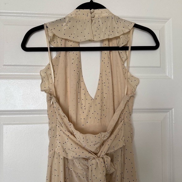 NWOT Hoss Intropia Marfil silk maxi open back dress, size 38/US6 - Picture 3 of 13